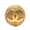 Chanel CC Gold Plated Woven Round Brooch Secondhand