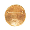 Chanel CC Gold Plated Woven Round Brooch Secondhand