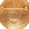 Chanel CC Gold Plated Woven Round Brooch Secondhand