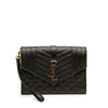 Saint Laurent Grain De Poudre Triquilt Monogram Envelope Clutch Secondhand