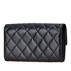 Chanel Quilted Lambskin Flap Long Wallet Secondhand