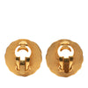 Chanel CC Gold Plated Round Clip On Earrings Secondhand