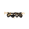 Secondhand Wooden Heart Charm Bracelet  - '90s