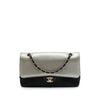 Chanel Medium Classic Bicolor Caviar and Iridescent Calfskin Double Flap Secondhand