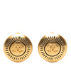Secondhand Chanel CC Gold Plated Round Clip On Earrings