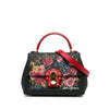 Dolce & Gabbana Calfskin Roses Print Lucia Satchel Secondhand