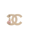Chanel CC Gold Plated Enamel Heart and Faux Pearl Brooch Secondhand