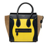 Celine Micro Tricolor Calfskin and Suede Luggage Tote Secondhand