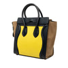 Celine Micro Tricolor Calfskin and Suede Luggage Tote Secondhand