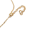 Dior Gold Plated Strass CD Logo Pendant Necklace Secondhand