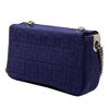 Fendi Zucca Embossed Technical Fabric Chain Midi Baguette Secondhand
