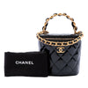 Chanel Quilted Patent Afternoon Tea Top Handle Vanity Case with Chain Secondhand