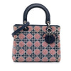 Dior Medium Lambskin And Tweed Cannage Lady Dior Secondhand