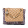 Chanel Quilted Lambskin and Tweed Double Case with Chain Secondhand