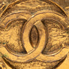 Chanel CC Gold Plated Round Clip On Earrings Secondhand