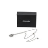Chanel CC Ruthenium Plated Strass Pendant Necklace Secondhand