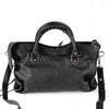 Balenciaga Le City Metallic Medium shoulder bag in black leather