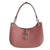 Half Moon handbag in pink leather