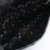 Bottega Veneta Leather Woven Rumple Desiree Shoulder Bag in Black Secondhand