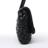 Bottega Veneta Leather Woven Rumple Desiree Shoulder Bag in Black Secondhand