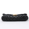 Bottega Veneta Leather Woven Rumple Desiree Shoulder Bag in Black Secondhand