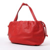 Bottega Veneta Bulb Smooth Leather Shoulder Bag in Red Secondhand