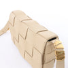 Bottega Veneta Cassette Maxi Intrecciato Leather Crossbody Bag in Beige Secondhand