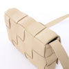 Bottega Veneta Cassette Maxi Intrecciato Leather Crossbody Bag in Beige Secondhand
