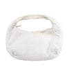 Bottega Veneta Intrecciato Hobo Leather Shoulder bag in White Secondhand