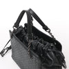 Bottega Veneta Intrecciato Leather 2Way Handbag in Black Secondhand