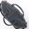 Bottega Veneta Intrecciato Leather 2Way Handbag in Navy Blue 194403 Secondhand
