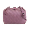 Bottega Veneta Nodini Intrecciato Leather Crossbody Bag in Purple Secondhand