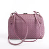 Bottega Veneta Nodini Intrecciato Leather Crossbody Bag in Purple Secondhand