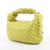 Bottega Veneta Intrecciato Mini Jodie Leather Handbag in Yellow-Green Secondhand
