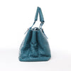 Bottega Veneta Intrecciato Roma Leather Handbag in Blue Secondhand