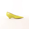 Bottega Veneta Leather Pointed Heels in Yellow, Size 37 EU Secondhand