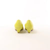 Bottega Veneta Leather Pointed Heels in Yellow, Size 37 EU Secondhand