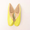 Bottega Veneta Leather Pointed Heels in Yellow, Size 37 EU Secondhand