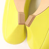 Bottega Veneta Leather Pointed Heels in Yellow, Size 37 EU Secondhand