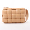 Bottega Veneta Padded Cassette Maxi Intrecciato Leather Shoulder Bag in Beige Secondhand