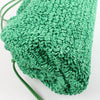 Bottega Veneta The Pouch Mini Raffia x Leather Crossbody bag in Green Secondhand