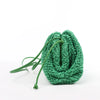 Bottega Veneta The Pouch Mini Raffia x Leather Crossbody bag in Green Secondhand