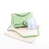 BVLGARI Serpenti Cabochon Leather Chain Crossbody Bag in Green Secondhand