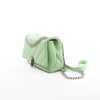 BVLGARI Serpenti Cabochon Leather Chain Crossbody Bag in Green Secondhand