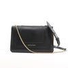 BVLGARI Serpenti Forever Leather Chain Shoulder Bag in Black Secondhand