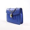 BVLGARI Serpenti Forever Leather Chain Shoulder Bag in Blue Secondhand
