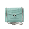 BVLGARI Serpenti Forever Patent Leather Chain Crossbody Bag in Green Secondhand