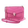 BVLGARI Serpenti Forever Leather Crossbody Bag in Pink Secondhand