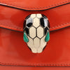 BVLGARI Serpenti Forever Patent Leather Chain Shoulder Bag in Orange Secondhand