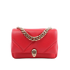 BVLGARI Serpenti Leather Chain Crossbody Bag in Red Secondhand